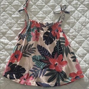 Tropical Print Sleeveless Top for girls